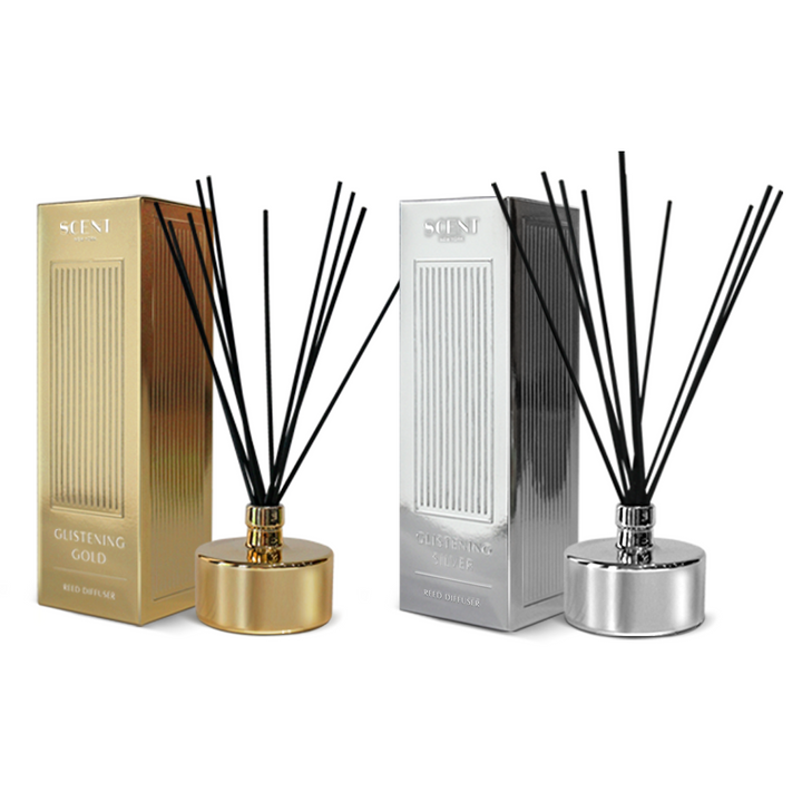 Glistening Gold & Glistening Silver Reed Diffusers Bundle